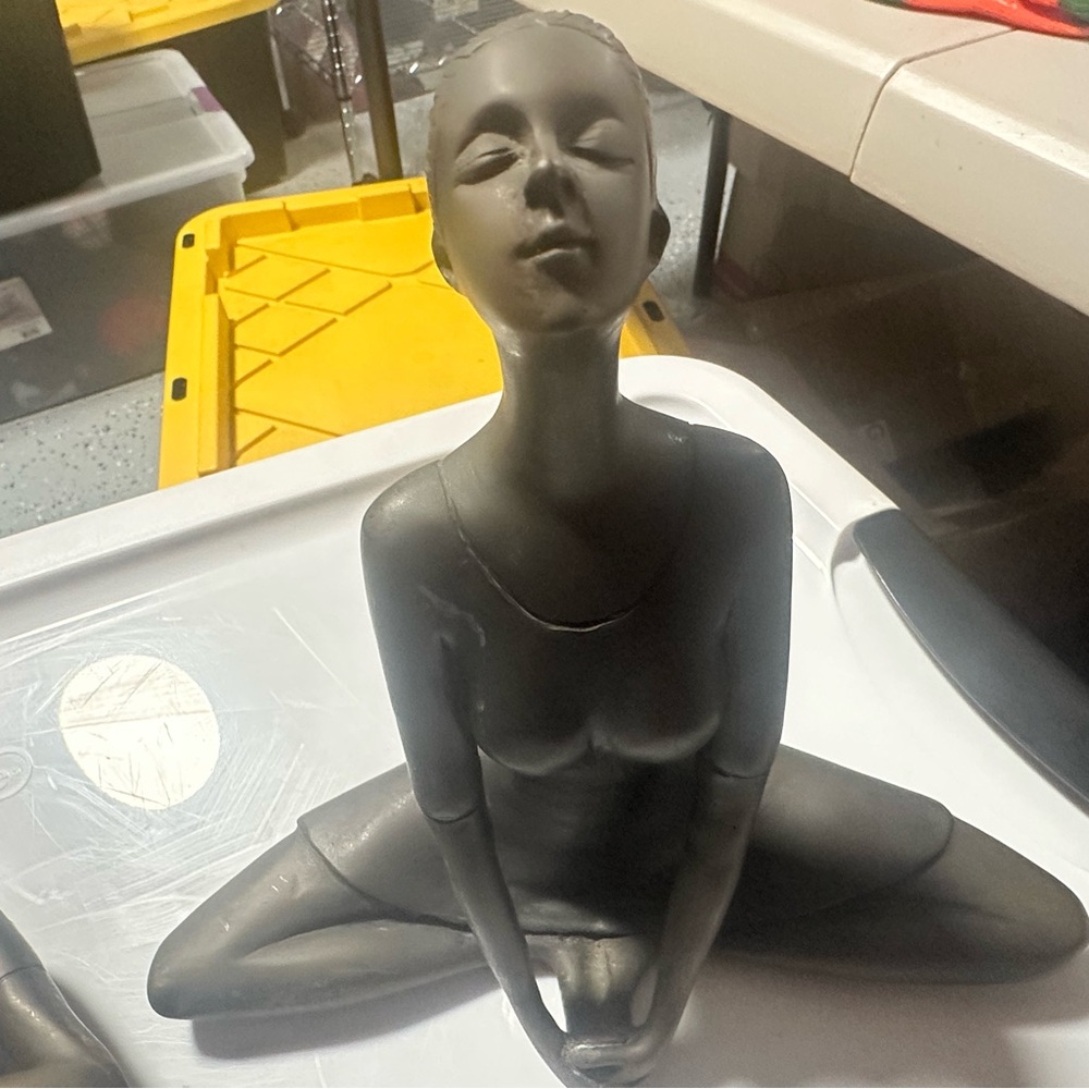 Bronze-Tone Yoga Figurine Set — Elegant Home Art Sculptures - 3 - Picture 4 of 8